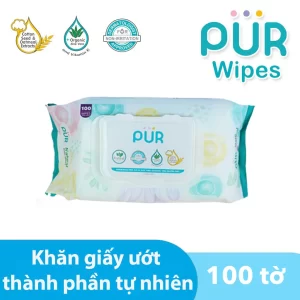 Pur Khăn giấy ướt Pur, loại 100 tờ