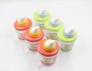 Konbini Cốc tập uống có vòi hút màu cam