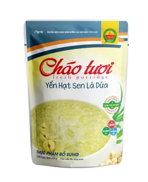 Cháo tươi yến hạt sen lá dứa
