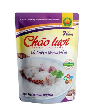 Cháo tươi cá chẽm khoai môn