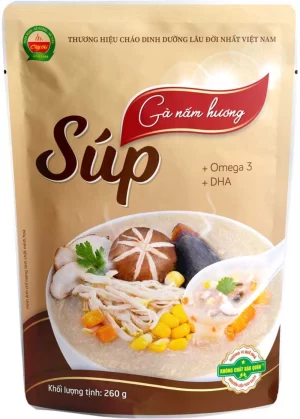 Súp gà nấm hương