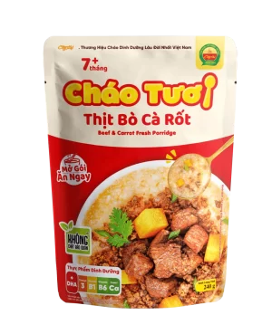Cháo tươi thịt bò cà rốt