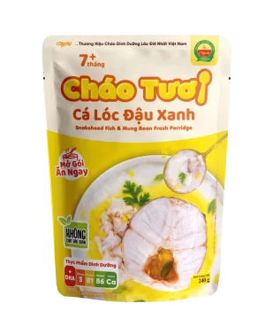 Cháo tươi cá lóc đậu xanh