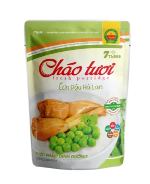 Cháo tươi ếch đậu hà lan