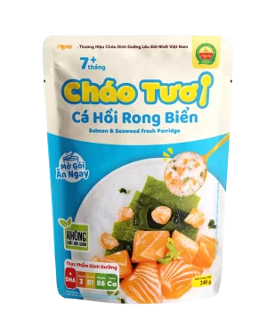 Cháo tươi cá hồi rong biển