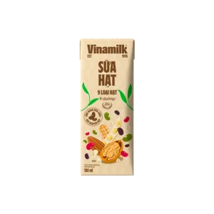 Sữa hạt 9 loại hạt ít đường Vinamilk hộp 180ml (24H/T)