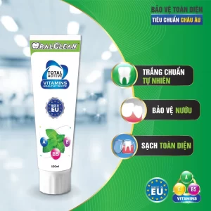 Kem đánh răng Oral Clean Total Active Vitamins Healthy White