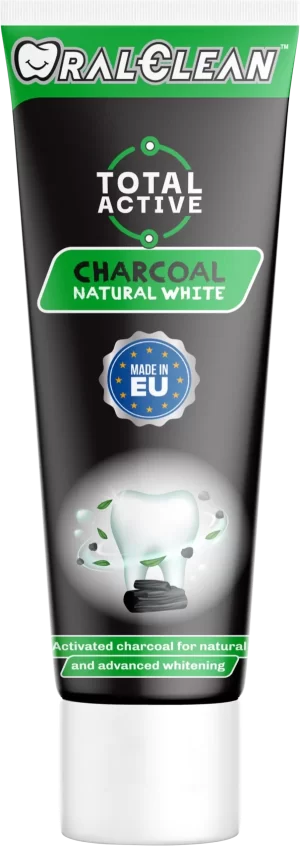 Kem đánh răng Oral Clean Total Active Charcoal Natural White