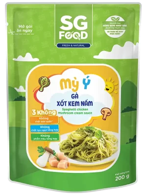 Mỳ Ý gà xốt kem nấm 200g