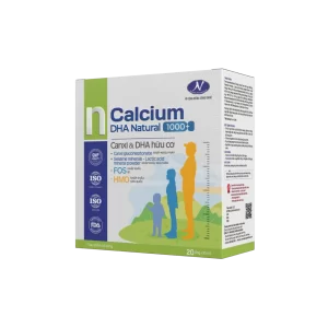 Thực phẩm bổ sung Calcium DHA Natural 1000+ Hộp 20 ống*10ml