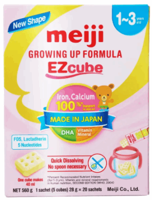 Sản phẩm dinh dưỡng công thức Meiji Growing up Formula Ezcube 560g