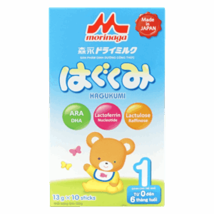 Sản phẩm dinh dưỡng công thức Morinaga Hagukumi dành cho trẻ nhỏ từ 0 - 6 tháng tuổi 130g (13g x 10sticks )