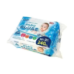 Konbini Set 3 gói giấy ướt 80 tờ cho bé (100% tinh khiết)