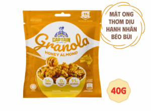 Granola Captain Oats Mật ong hạnh nhân 40gr