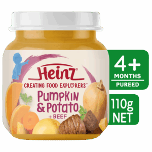 Bí đỏ khoai tây, bò nghiền cho trẻ 4 tháng Heinz 6 hũ