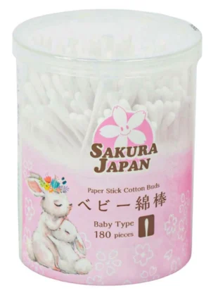 Tăm Bông Kháng Khuẩn Sakura baby tb02- 180 que