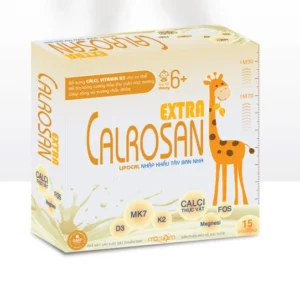 Calrosan 100% Canxi hữu cơ kết hợp vitamin D3, K2Mk7 15 gói/hộp
