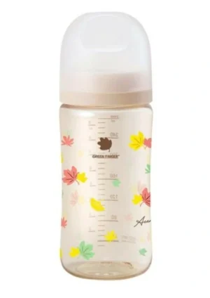 Bình sữa đơn Greenfinger BebeGrow PPSU 280ml kem