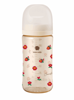 Bình sữa đôi Greenfinger BebeGrow PPSU 280ml màu kem