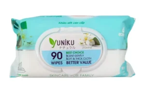 Khăn ướt Yuniku 90 tờ, xanh ngọc