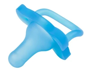 Ti ngậm chống vẩu, 100% silicone màu xanh 0+