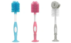 Cọ bình sữa Silicone siêu mềm - Xám