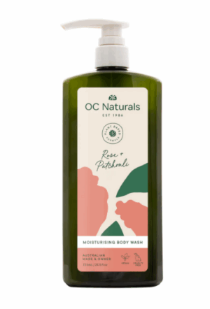 Sữa tắm dưỡng ẩm da với chiết xuất Hoa hồng và Patchouli OC Naturals 725ml
