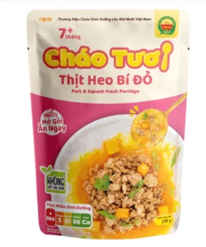 Cháo tươi thịt heo bí đỏ