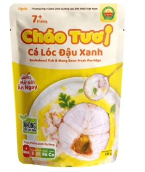 Cháo tươi cá lóc đậu xanh