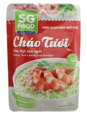 Cháo tươi tôm rau ngót