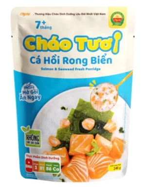 Cháo tươi cá hồi rong biển