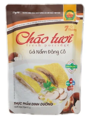Cháo tươi gà nấm đông cô