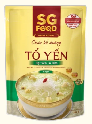Cháo tươi yến hạt sen lá dứa