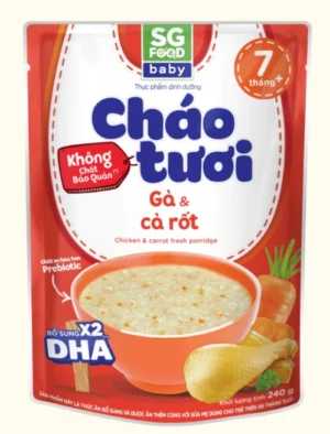 Cháo tươi baby gà cà rốt 240gr ,SG