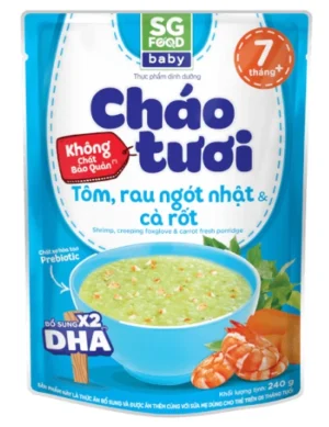 Cháo tươi baby tôm rau ngót Nhật cà rốt 240gr, SG