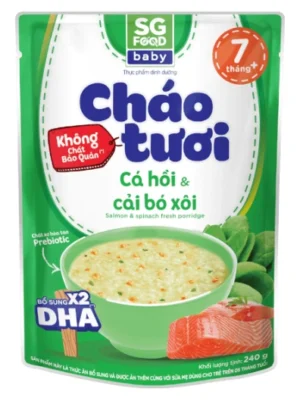 Cháo tươi baby cá hồi cải bó xôi 240g SG