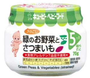 Thức ăn bổ sung Đậu hà lan và rau củ nghiền (Kewpie) 70g