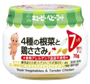 Thức ăn bổ sung Thịt ức gà và các loại củ (Kewpie) 70g
