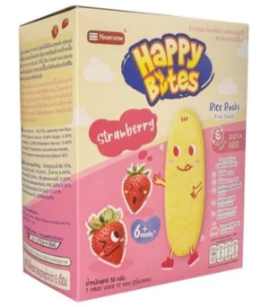 Bánh ăn dặm Happy  vị dâu tây,50g