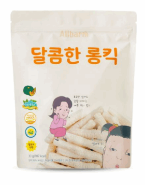"Bánh gạo lứt hình que cho bé vị bí ngô AllBarm 30g 6M+"