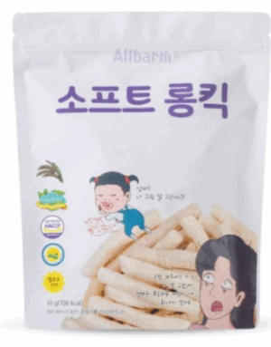 "Bánh gạo lứt hình que cho bé vị Xylitol AllBarm 30g 6M+"
