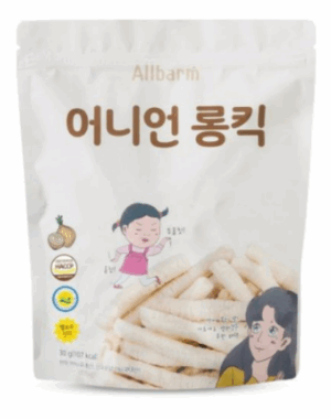 "Bánh gạo lứt hình que cho bé vị Hành tây AllBarm 30g 6M+"