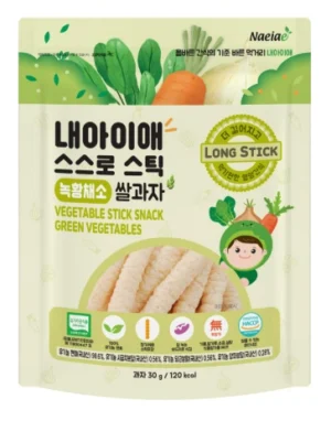 Bánh gạo lứt hữu cơ hình que cho bé vị Rau Củ Naeiae 30g 6M+