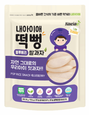 Bánh gạo hữu cơ thanh dẹt cho bé vị Việt Quất Naeiae 30g 6M+