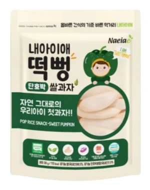 Bánh gạo hữu cơ thanh dẹt cho bé vị Bí Ngô Naeiae 30g  6M+