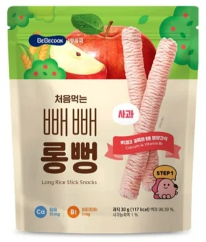 Thực phẩm bổ sung bánh gạo thanh dài vị táo Bebecook 30g