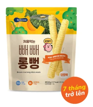 Thực phẩm bổ sung bánh gạo thanh dài vị bí ngô Bebecook 30g