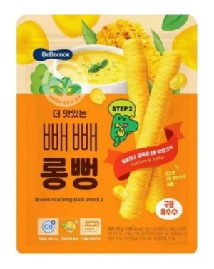 Thực phẩm bổ sung bánh gạo lứt thanh dài vị ngô nướng Bebecook 30g