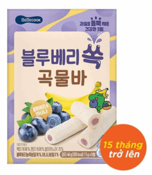 Thực phẩm bổ sung bánh cuộn ngũ cốc vị việt quất Bebecook 40g (5g x 8 cái)