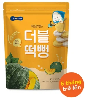 Bánh gạo hai màu vị gạo trắng và bí ngô Bebecook 30g